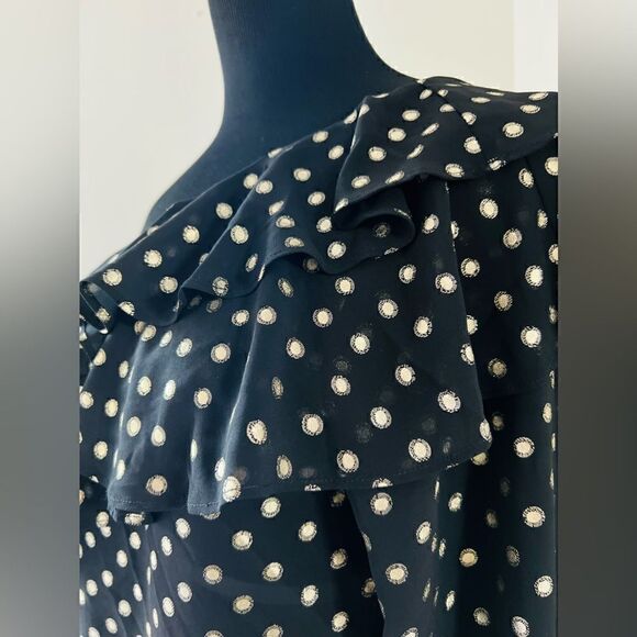 Yumi Kim Sparks Fly One Shoulder Top in Hot Spot Gold Polka Dot - Picture 10 of 16